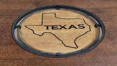 Mesa bar con botellas de whisky Texas Double Barrel - Madera maciza elaborada por los amish - Fabricada en EE. UU.