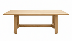 Mesa de comedor con caballetes de madera maciza de arce de 84 pulgadas de Tucson
