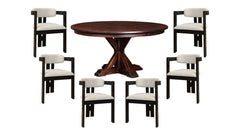 Buy Henderson 60" Hand Planed Round Dining Table & Get 6 Chairs Free