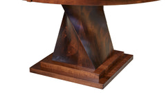 Mesa de comedor redonda de arce macizo con pedestal único El Dorado de 60 pulgadas