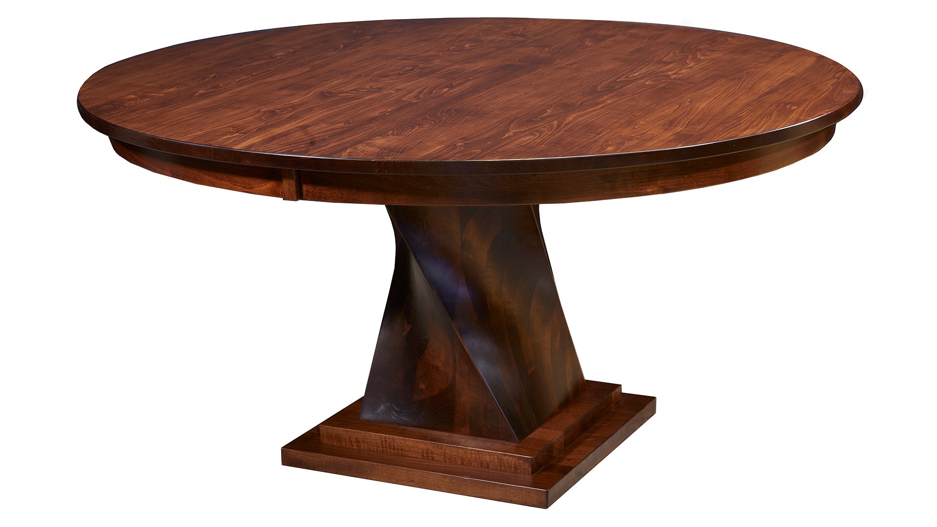 Mesa de comedor redonda de arce macizo con pedestal único El Dorado de 60 pulgadas