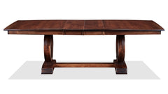 Kennedy 120" Solid Maple Double Ellipse Pedestal 4 Leaf Expandable Dining Table