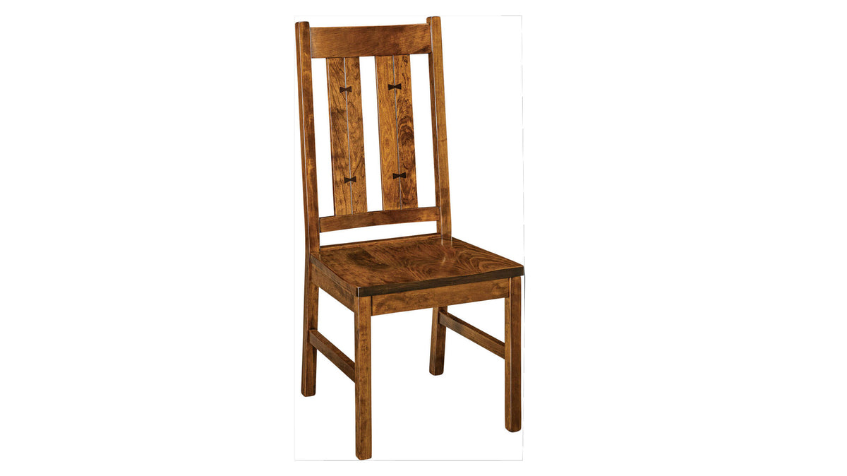 Bob Timberlake Solid Black Cherry Wood Butterfly Slat Back Dining Side Chair