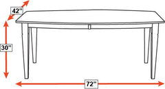 Mesa de comedor Mansfield de 72" en arce macizo