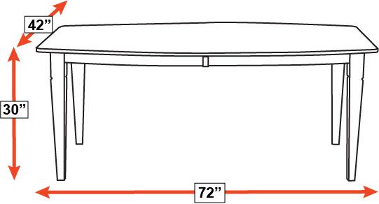 Mesa de comedor Mansfield de 72" en arce macizo