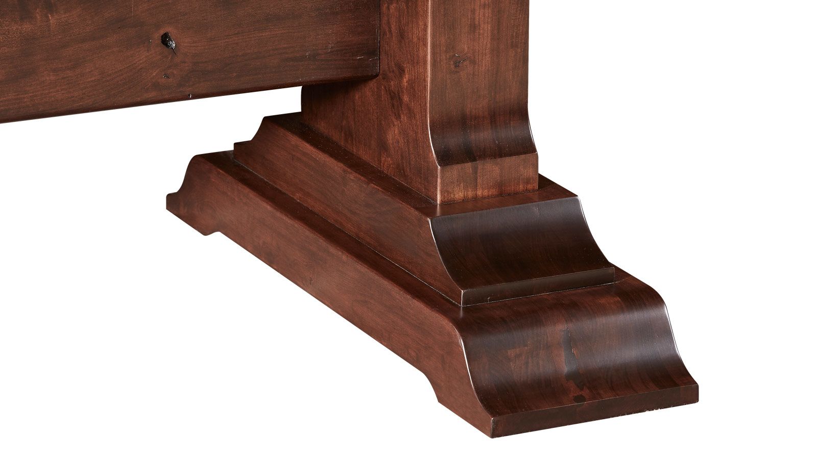 Huntsville 120in Solid Black Cherry Trestle Table