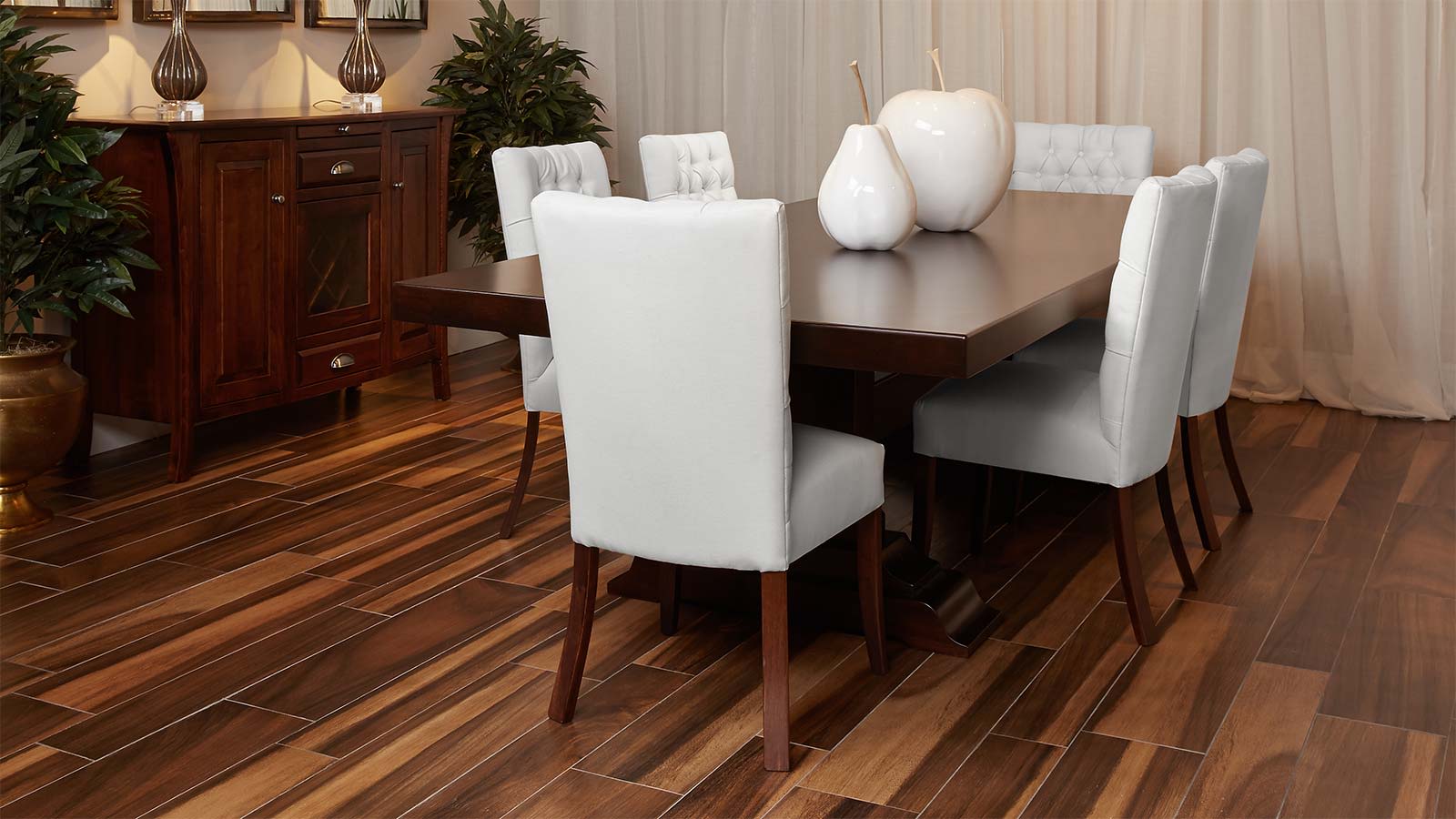 Huntsville 120in Solid Black Cherry Trestle Table