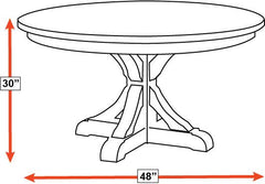 Henderson 48" Hand Planed Round Dining Table