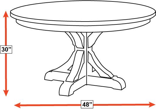 Henderson 48" Hand Planed Round Dining Table