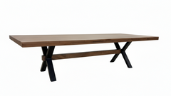 Durango 120" Solid Black Walnut Trestle Table