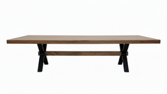 Durango 120" Solid Black Walnut Trestle Table