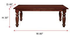 New Haven 80" Dining Table