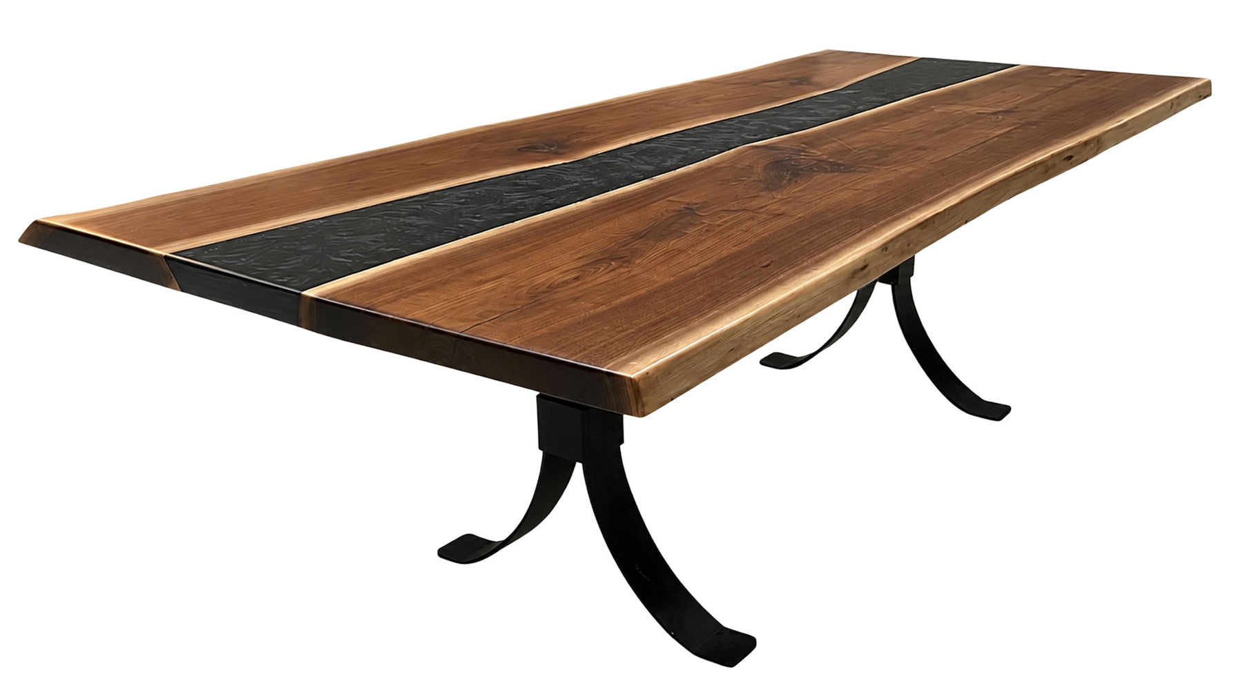 Walnut Live Edge Solid Wood Dining Table | Amish Made | Made in USA | Gallery Furniture