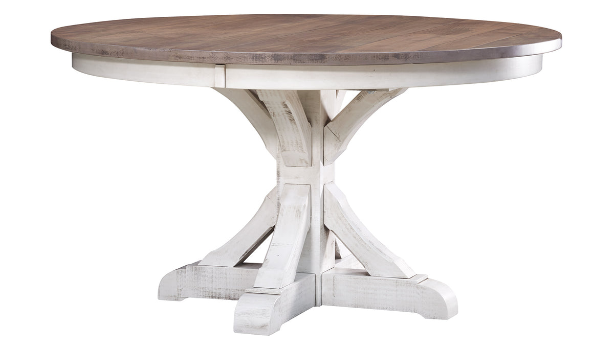 Mesa de comedor redonda Farmhouse Trestle 54in