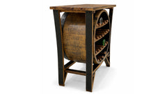 Burnt Hickory Reclaimed Whiskey Barrel Wine Rack | Solid Wood | Made in USA | Gallery Furniture