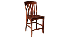 Rio Vista Solid Maple Wood Asbury Brown Counter Height Chair