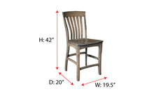 Rio Vista Antique Slate Solid Maple Counter Height Chair