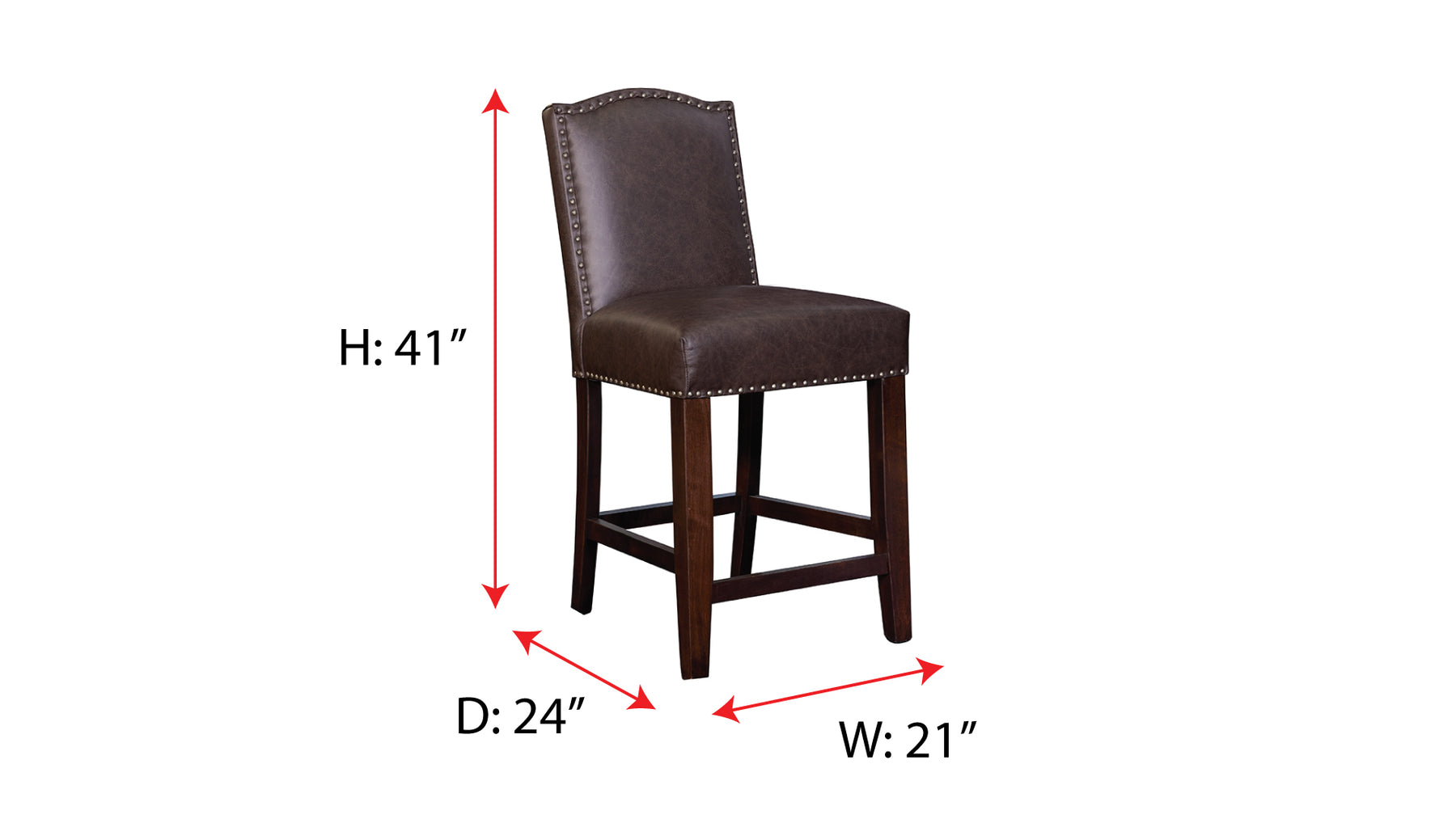 Carson Leather Counter Dining Chair