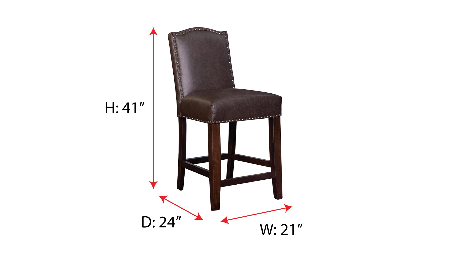 Carson Leather Counter Dining Chair