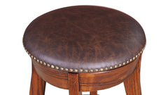 Texas Leather Dining Stool (24")