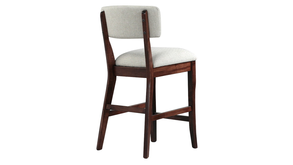 ALDRICH SILLA DE BAR DE MADERA MACIZA DE 24