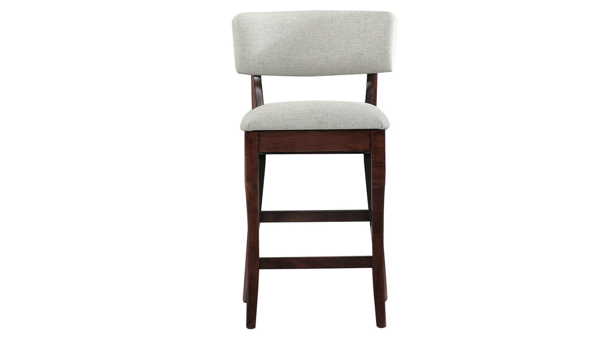 ALDRICH SILLA DE BAR DE MADERA MACIZA DE 24