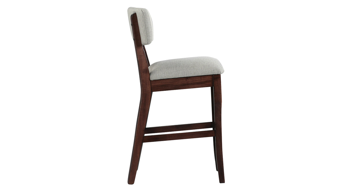 ALDRICH SILLA DE BAR DE MADERA MACIZA DE 24