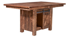 Tulsa 72" Solid Maple Counter Height Cabinet Table