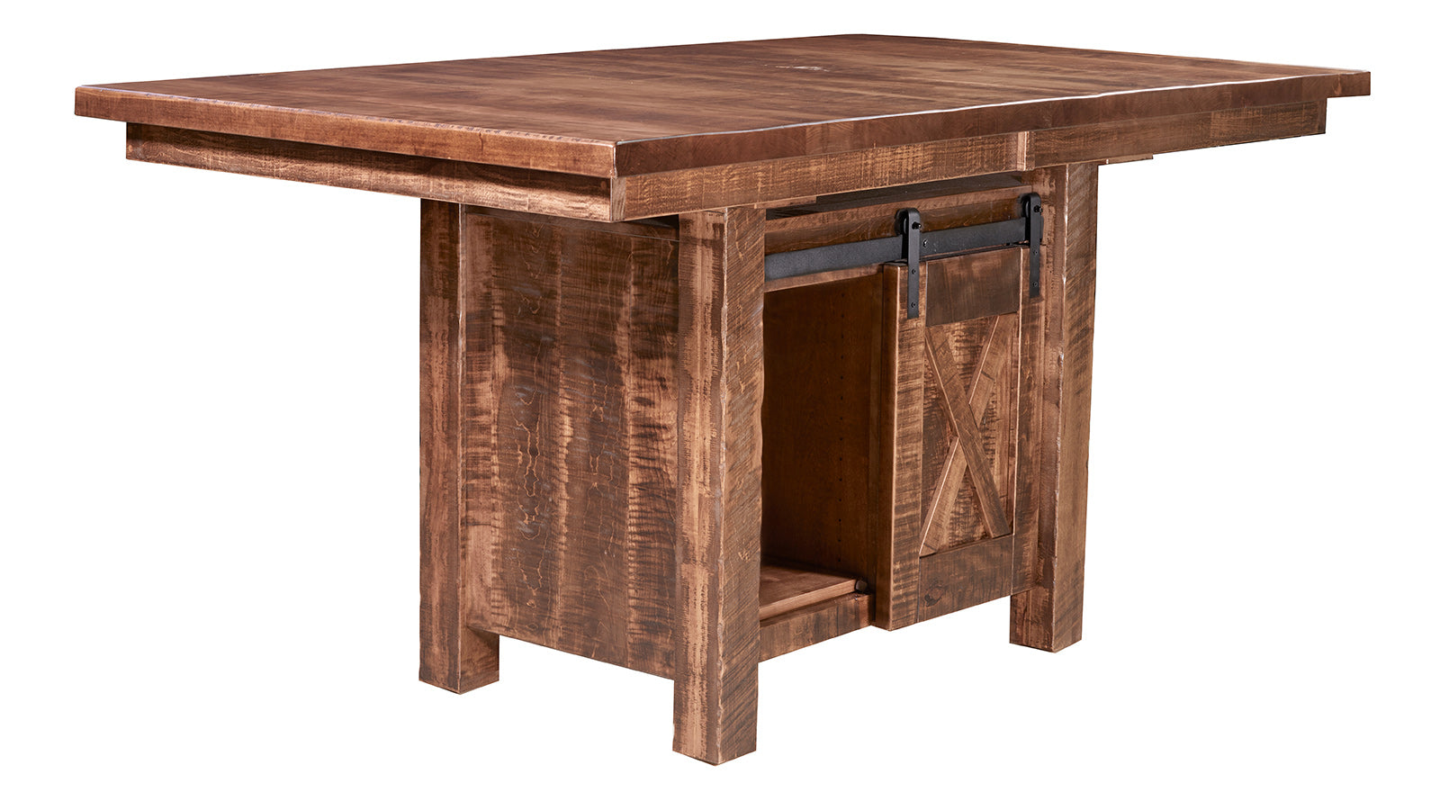 Tulsa 72" Solid Maple Counter Height Cabinet Table