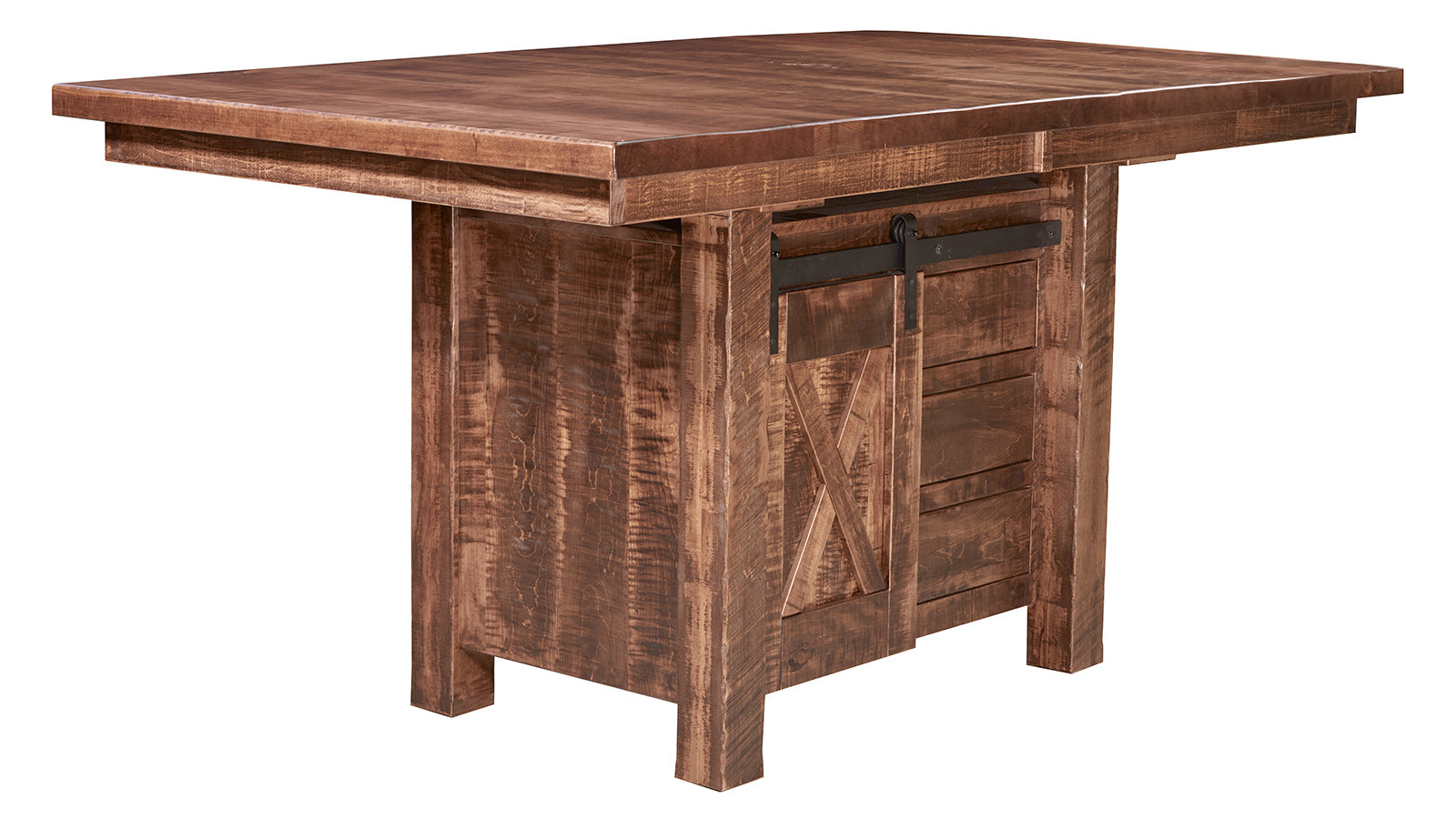 Tulsa 72" Solid Maple Counter Height Cabinet Table