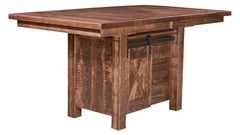 Tulsa 72" Solid Maple Counter Height Cabinet Table