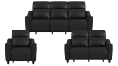 Black Leather Match 3-Piece Reclining Living Room Set