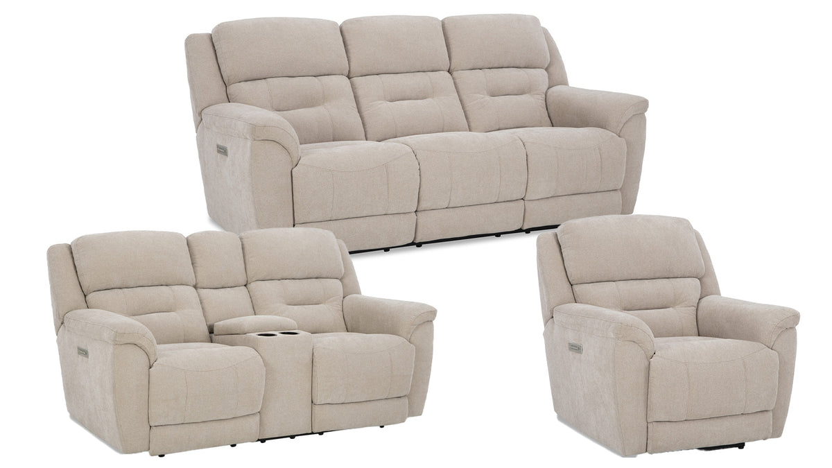 3 Pc Knockout Stone P3 Power Reclining Set