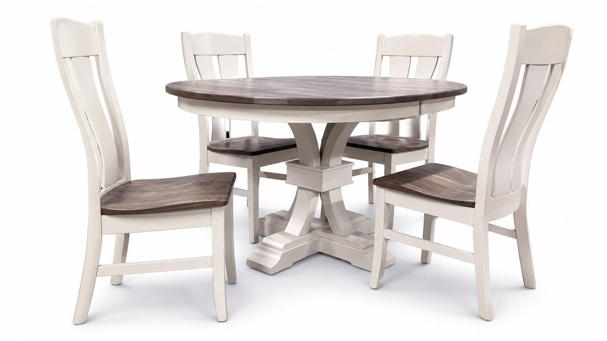 Toledo Solid Wood Dining Table & 4 Chairs | Amish Made Dining Set | Gallery Furniture