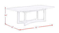 6 Pc  White Oak Finish Dining Set (Table, Bench, & 4 Chairs)