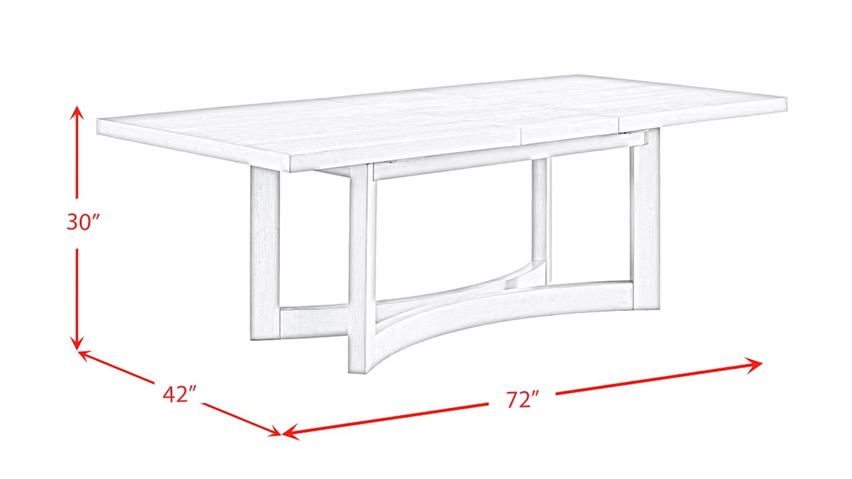 6 Pc  White Oak Finish Dining Set (Table, Bench, & 4 Chairs)
