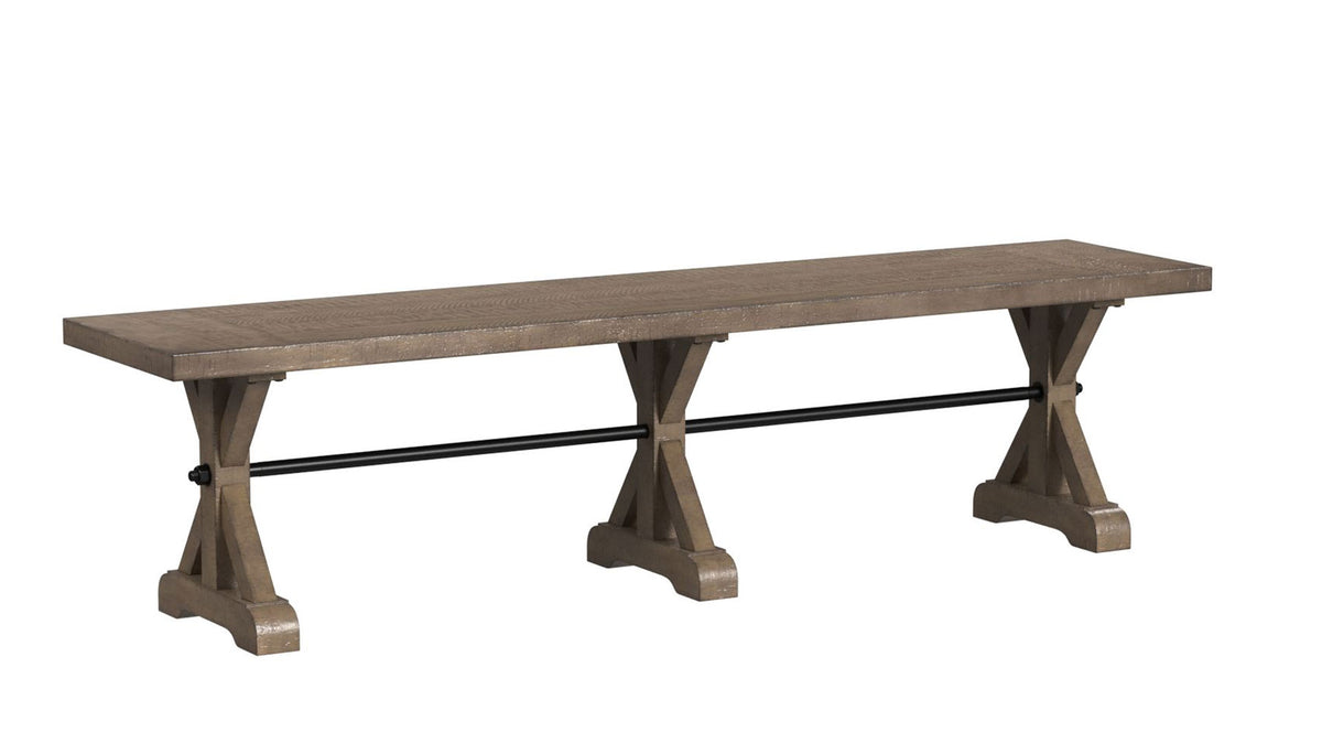 Yellowstone Brown Dining Table, 4 Chairs and Bench