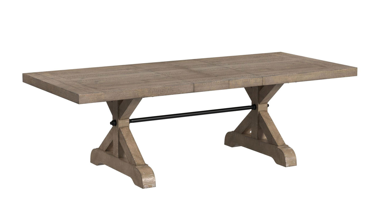 Yellowstone Brown Dining Table, 4 Chairs and Bench