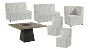 6 Pc Jemma Dining Set (Table, 2 Benches, 2 Chairs, & Corner)