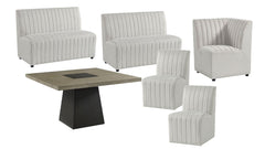 6 Pc Jemma Dining Set (Table, 2 Benches, 2 Chairs, & Corner)