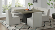 6 Pc Jemma Dining Set (Table, 2 Benches, 2 Chairs, & Corner)