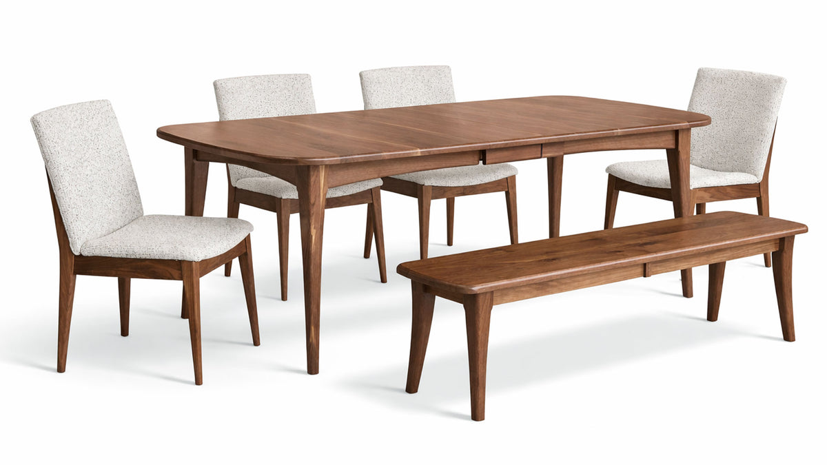 Kennett Dining Set – Table, 4 Chairs & Bench | Gallery Furniture