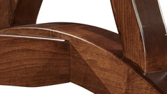 Mesa de comedor con caballetes de arce macizo Rio Vista con 2 alas ocultas de 30 cm