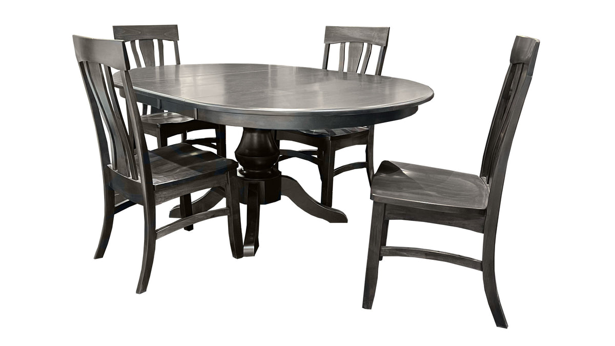 Solid Wood Maple Dining Table with 4 Chairs