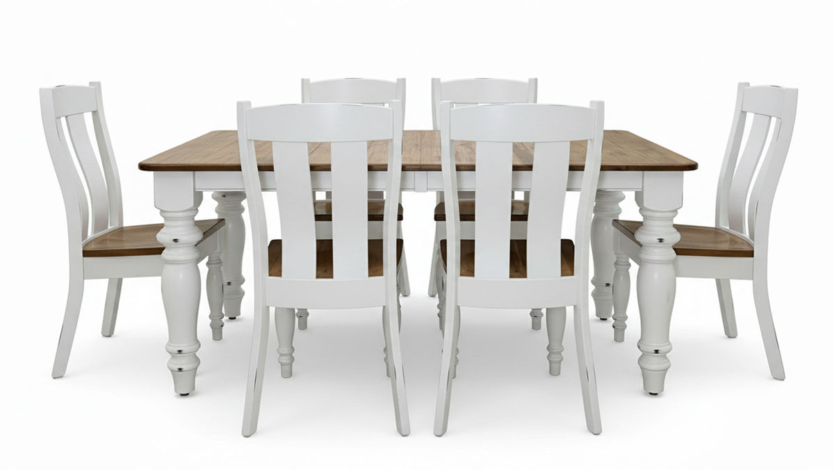 7pc Shreveport Hickory Dining Table & 6 Chairs