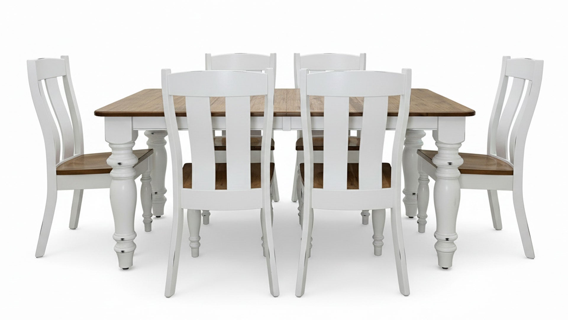 7pc Shreveport Hickory Dining Table & 6 Chairs