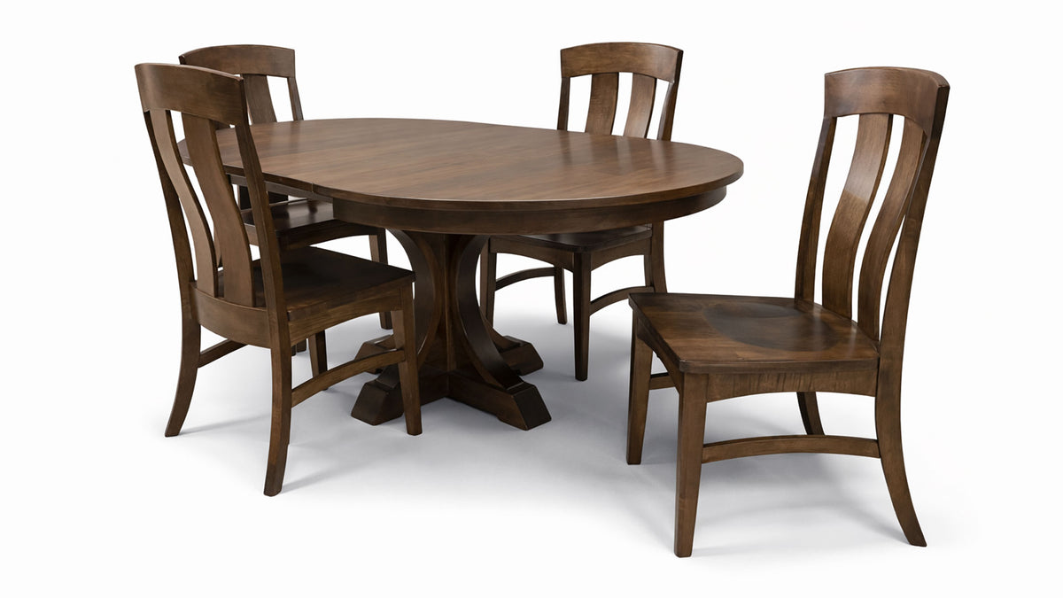 Bryson Solid Wood Dining Table & 4 Chairs | Amish Made | Gallery Furniture