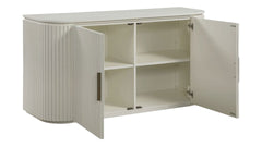 Colvin White Buffet Server with Reeded Doors | Steve Silver | Gallery Furniture
