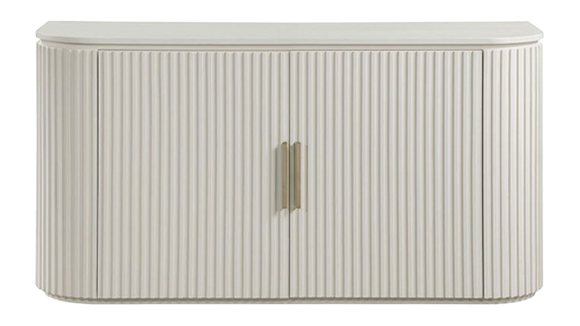 Colvin White Buffet Server with Reeded Doors | Steve Silver | Gallery Furniture