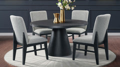 5 Pc Black Portland Dining Set (TABLE & 4 CHAIRS)